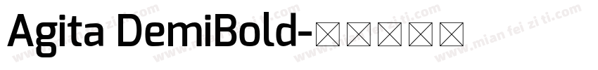 Agita DemiBold字体转换